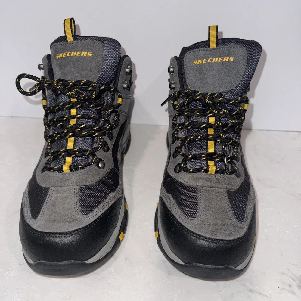 Skechers Hiking Boots 10 Grey Excellent Waterproof Relaxed Fit 65672